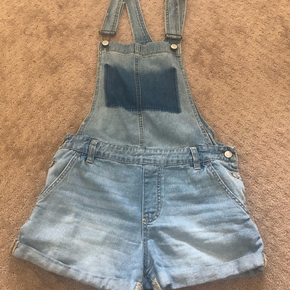 Pacsun blue jean overall shorts